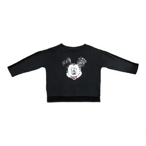 Zara‎ Girls Mickey Mouse sequin Disney 11/12 grey black